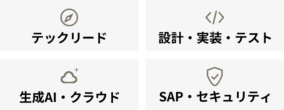 テックリード・設計・実装・テスト・生成AI・クラウド・SAP・セキュリティ